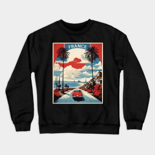 France Vintage Poster Tourism Crewneck Sweatshirt